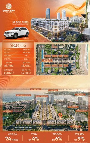 căn ngoại giao giá rẻ nhất dự án sora bay - hạ long, 100m2, xây 6 tầng 1 tum, giá chỉ 14 tỷ
