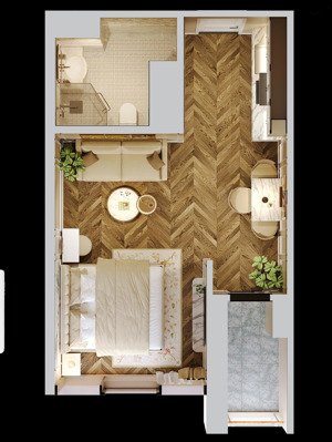 căn hộ biển cực hiếm - căn 1pn diện tích 51m2 - có sổ hồng - giá chưa tới 60tr/m2 - newtown đà nẵng