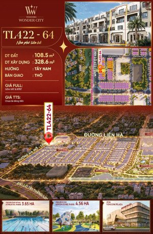 bán nhà mặt phố tại vinhomes wonder city, 4 tầng