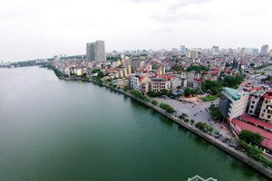 nhà mp nguyễn đình thi 150m2, mt 7m, vỉa hè rộng 4m, 3 mặt thoáng, vườn hoa trước nhà, view hồ tây