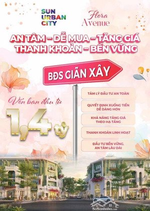 mở bán nhà lk thuôc đất giãn xây sun flora avenue-đẹp nhất sun hà nam phân khu có tiềm năng kd