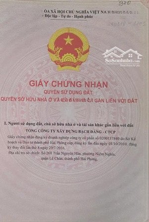 chính chủ cần bán lô gò gai thủy nguyên hải phòng giá 4ty8xx