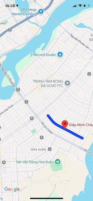 bán nhà mặt tiền đường diệp minh châu, hòa xuân, cẩm lệ, dt 101m2, giá 6 tỷ tl