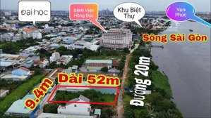 bán đất mặt tiền sông sài gòn, an phú đông, view vạn phúc city, tiềm năng đầu tư lâu dài