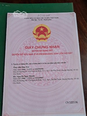đất thổ cư 5m*20m giá 3,6 tỷ - 1896 lê văn lương - cách đại học mở 2km. lh 