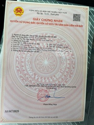 chính chủ gửi bán một em siêu hoa hậu tại phấn dũng - hưng đạo - hải phòng ngang 6,6m nở hậu