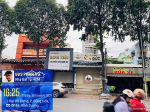 bán nhà mặt phố 4 lầu, đ. hai bà trưng, dĩ an,giá thỏa thuận, 120.9m2. lh; 