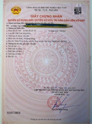 bán đất gần hồ tại sóc sơn - tp. hà nội. 100m2 đất ở sẵn sổ đỏ giao dịch giá chỉ 990 triệu