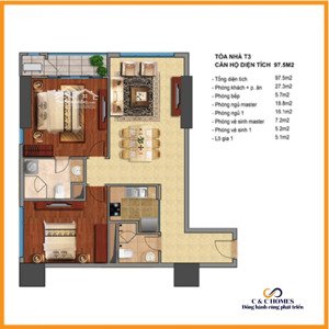 gia đình bán 2 phòng ngủ góc - 97,5m2 toà t2 tầng 2x. lh: 