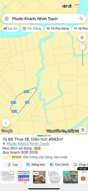 bán 4042m2 tại phước khánh, nhơn trạch, đồng nai. giá đầu tư siêu tốt, chớp thời cơ ngay hôm nay