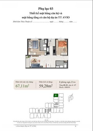 bán căn 2pn góc 67m2 tháp orion tt avio, chiết khấu hơn 100tr