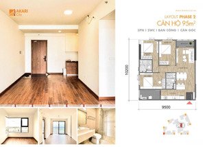 bán gấp căn hộ 3pn, 2wc tại akari city giai đoạn 2 - giá chỉ 5,3 tỷ, 95m2, đã có sổ hồng.