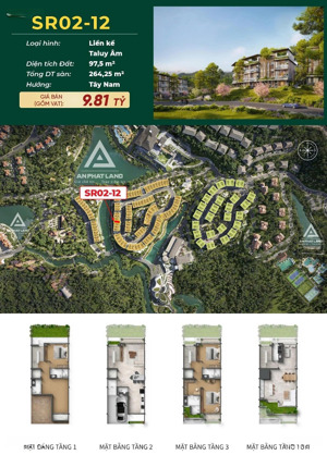 bán biệt thự liền kề view sông độc bản spring residences 97,5 m2|thanh xuân valley - giá chỉ 9,8 tỷ