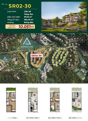 độc quyền căn liền kề spring residences view valley center 97,52 m2|thanh xuan valley giá chỉ 10 tỷ
