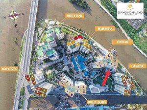 cho thuê căn hộ diamond island, 20 triệu, 56m2, đầy đủ nội thất, đông nam