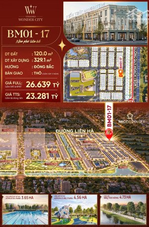 23 tỷ sở hữu ngay căn liền kề 120m (giãn xây) tại vinhomes đan phượng