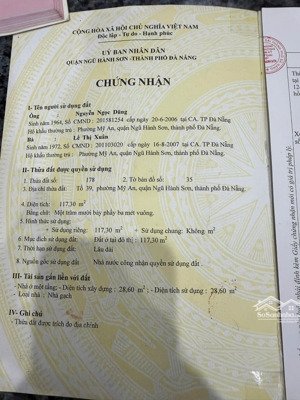 chính chủ dt gần 120m2 sát biển mỹ khê kiệt ôtô võ nguyên giáp trần văn dư với nhà cho thuê 15tr