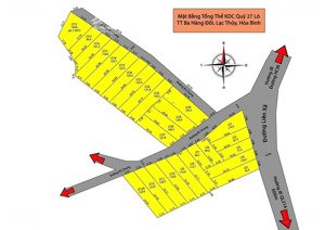 bán đất nền 84.4m2, 609 triệu tại thị trấn ba hàng đồi, lạc thủy, hòa bình