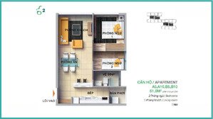 bán cc 2pn, 1wc, 52m2 tại dragon hill residence, 3,299 tỷ, nhà bè, hcm