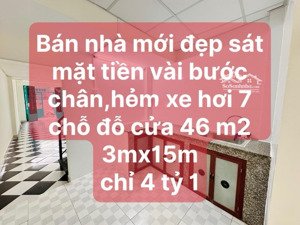 gấp gấp - giảm chào còn 4.1tỷ.bán nhà sát mặt tiền hẻm xe hơi 7 chỗ thông - thống nhất 46m2