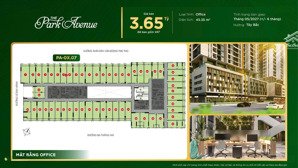 cơ hội sở hữu văn phòng ngay trung tâm the park avenue 45,35 m2 3,650 tỷ
