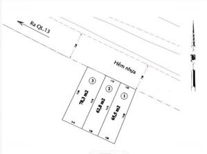 bán 3 lô đất đối diện kđt vạn phúc - hiệp bình phước, 63m2, ngang 4 thổ cư 100%, hẻm 7m, 6.9 tỷ