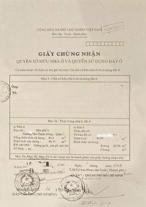 bán nhà q7, huỳnh tấn phát, tân thuận đông, 6m x 8m, nhà 2 tầng, 3pn, giá bán 5,5 tỷ.