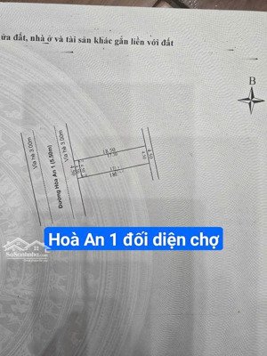 nhà cấp 4 măt tiền đường 5m5 hoà an 1, view chợ hoà an. s= 83m2 giá: 6.5 tỷ