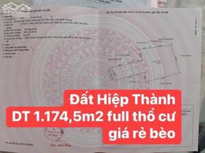 ĐẤT HIỆP THÀNH bình dương Full thổ cư giá rẻ 1174m2