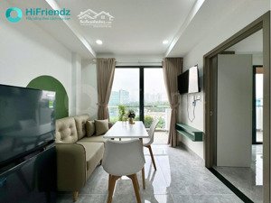 căn hộ 1 phòng ngủ phòng khách bếp riêng biệt thoáng mát - ban công - full nội thất gần cầu sài gòn