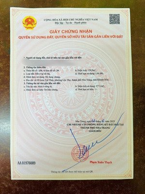 bán nhà 3 mặt tiền, đường nguyễn thiện thuật, phường lộc thọ, nha trang