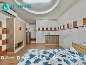phòng studio full nội thất - tầng trệt giếng trời - ngay ngã tư bảy hiền - gần huflit - văn hiến