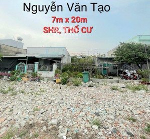 bán lô đất gần mt nguyễn văn tạo - nhà bè 140m2 full thổ, chỉ 2.5 tỷ, shr