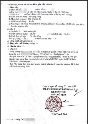 bán nhà riêng 4pn, 2wc tại lê văn sỹ, p12, q3, hcm, giá ưu đãi, 68,7m2