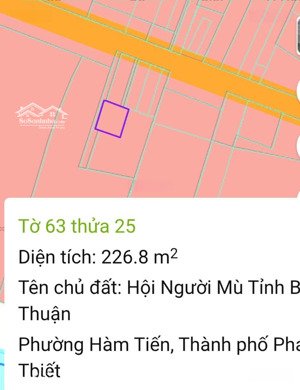 bán đất 226m2 tại huỳnh thúc kháng, mũi né, phan thiết, giá cực chất 6 tỷ