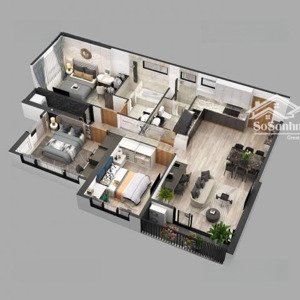 bán 3 phòng ngủ sky oasis view đảo, ban công đông nam