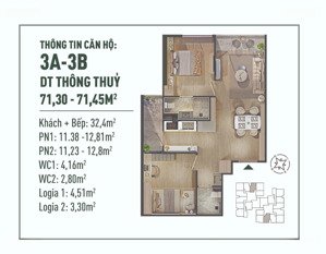 còn duy nhất 1 căn 2pn, 2vs 71m2 tại dự án the fibonan ecopark. mặt chính dự án