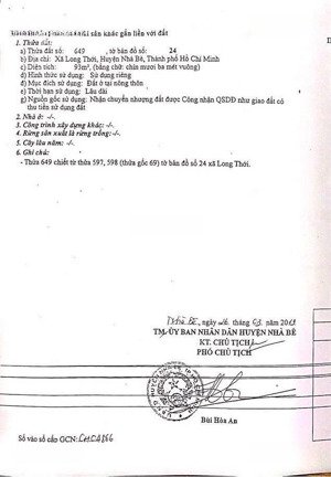 bán đất nguyễn văn tạo, 3,4 tỷ, góc 93 m2, long thới, nhà bè, hcm