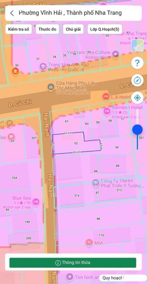 bán đất 2 mặt đường sát củ chi (vĩnh hải cũ) bắc nha trang - 142m2 ngang 8m - giá 9,9 tỷ