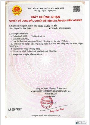 Cần tiền bán gấp lô đất Chơn Thành 225m2