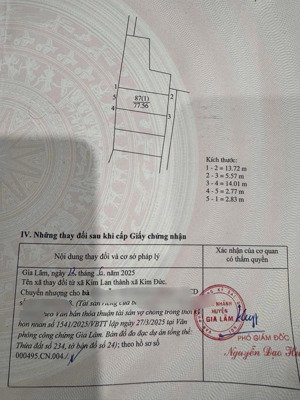 bán đất kim lan - ô tô 4 chỗ - ngõ thông - vài bước ra vỉa hè ô tô tránh - kinh doanh