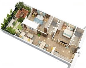 biệt thự mini trên cao 2pn 99.7m2 sân vườn chỉ nhỉnh 40tr/m2 view sông, pháo hoa, sở hữu lâu dài