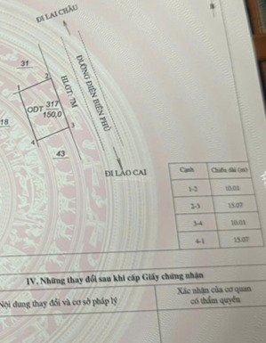 bán đất tt sapa đất đường điện biên phủ - dt 450m2 trong đó có 400m2 bìa đỏ và bìa nông nghiệp