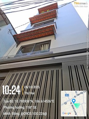 siêu phẩm tân phú 5tầng btct 3pn- 4wc full nội thất chỉ 3,65tỷ gần aeon mall