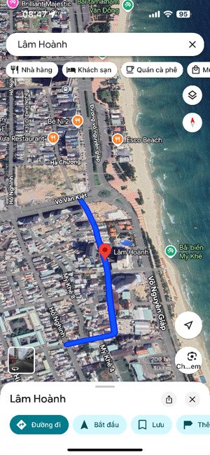 mặt tiền đường lâm hoành 232m2, song song võ nguyên giáp. ngay biển mỹ khê