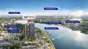 bán cc a&t saigon riverside, 56 triệu/m2, 61m2, view đẹp tại vĩnh phú, thuận an, bình dương
