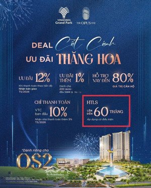 the opus one vinhomes quận 9 lần đầu tiên hỗ trợ lãi suất 60 tháng
