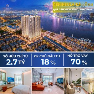3,8 tỷ - căn 2pn - chỉ thanh toán 40%, vị trí trực diện sông, pháo hoa - trung tâm tp đà nẵng