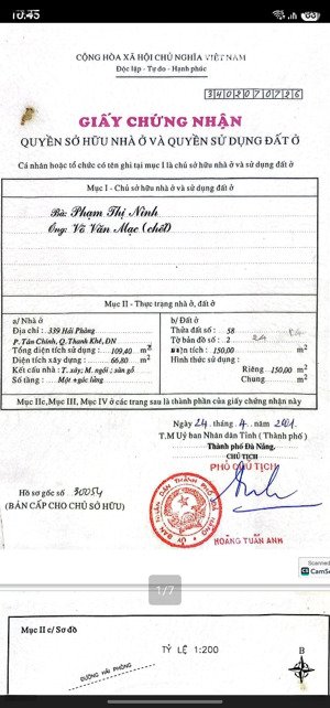 cần bán nhanh lô đất mặt tiền hải phòng , thanh khê , đà nẵng