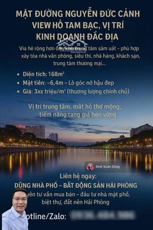 bán nhà mặt đường nguyễn đức cảnh lô góc mặt tiền rộng 6,4m